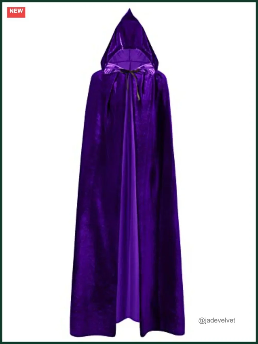 Unisex Hooded Cape Cloak Halloween Costume Witch Vampire